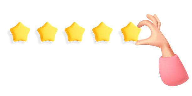 3d矢量女人手握反馈星图标插图。股票插图图片下载