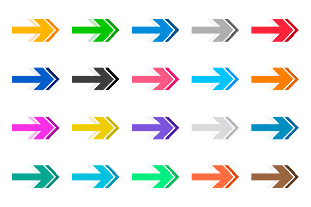 收集方向箭头图标。一些要点。矢量图图片下载