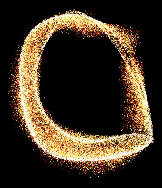 黑色背景上的飞行颗粒。图片下载