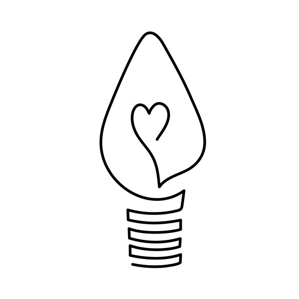 灯泡，一线艺术，手绘连续轮廓。简述电器，构思概念。科学发现的标志，洞察力。装饰的横幅、故事、海报图片下载