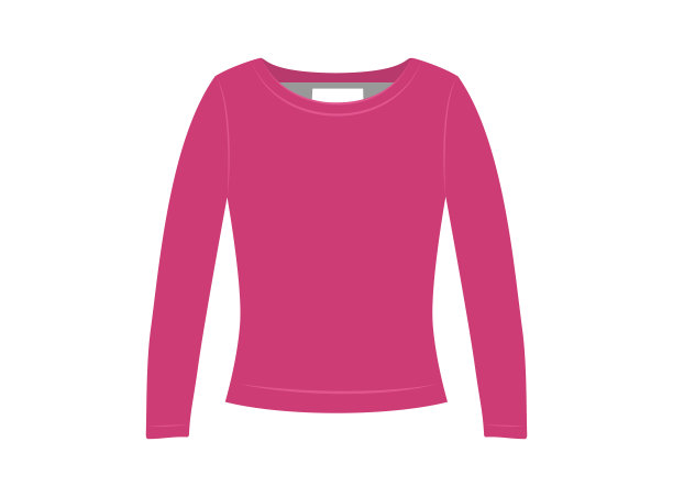 简单的运动衫设计的女孩，矢量插图图片下载