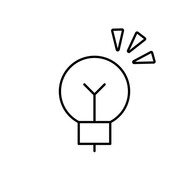 灯泡的想法图标。图片下载