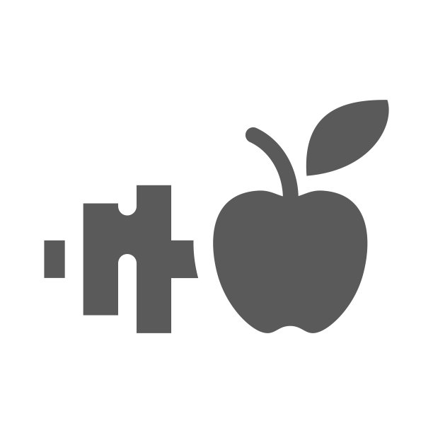 哑铃和苹果黑色矢量图标图片下载