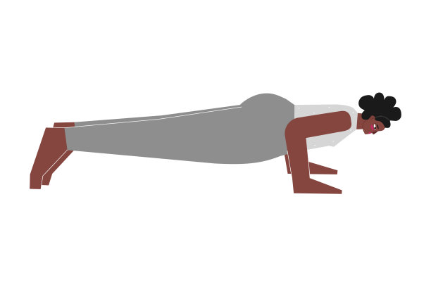 矢量概念与扁平女性性格。强壮的非洲裔美国女性在瑜伽课上学习后弯姿势，并做查图兰加Dandasana。健身运动-四肢五线谱姿势图片下载