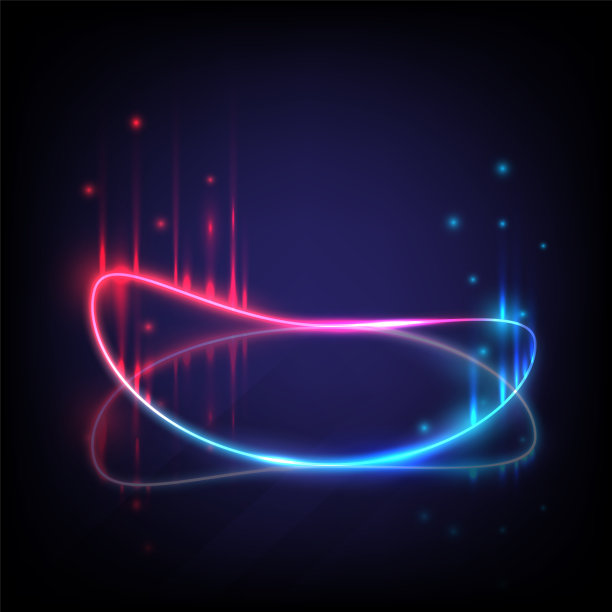 讲台及舞台发光效果霓虹灯圈灯图片下载