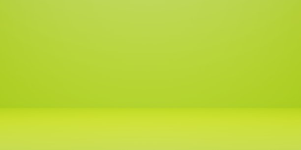 空旷的绿色工作室抽象背景与聚光灯效果。产品展示背景。色度键合成。图片下载