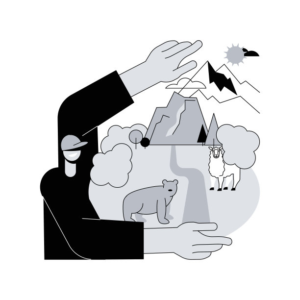 国家公园创作抽象概念矢量插图。图片下载