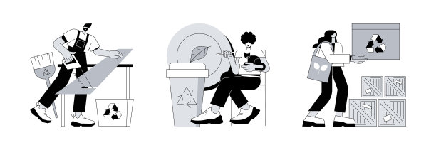 可持续材料抽象概念矢量插图。图片下载