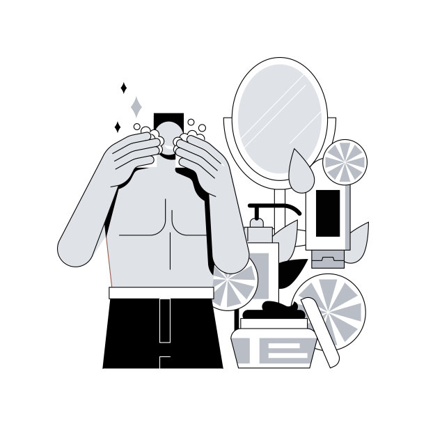 护肤抽象概念矢量插图。图片下载