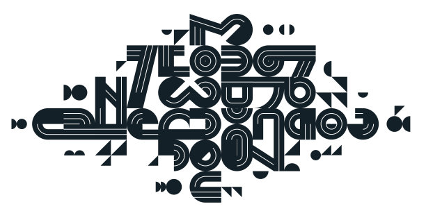 抽象现代矢量新潮设计，几何形状时尚构图，黑白模块化图案艺术插画，字体元素运用。图片下载