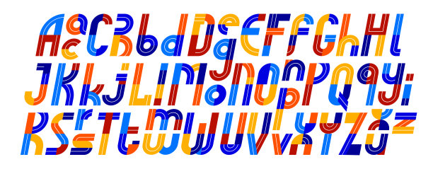 运动游戏字体，矢量复古时髦的几何字母字母设置，斜体速度字体，小写包括，90年代风格的标志创作。图片下载