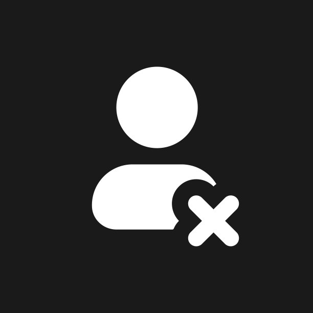 删除接触黑暗模式字形ui图标图片下载