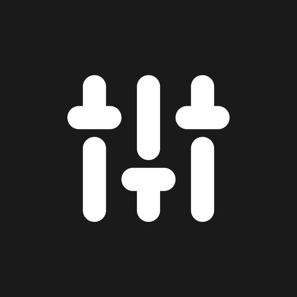 垂直调整暗模式字形ui图标图片下载