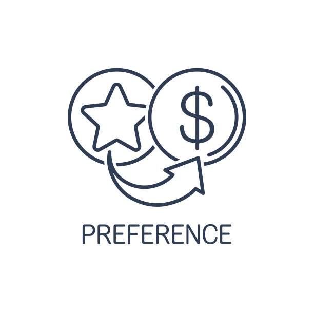 金融偏好。向量线性图标孤立在白色背景。图片下载