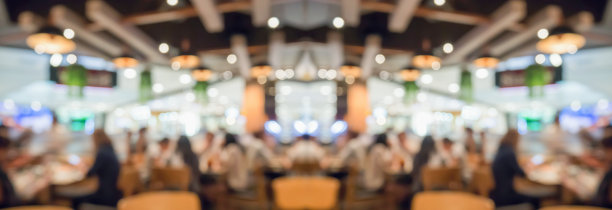 咖啡馆餐厅内部模糊抽象的复古背景图片下载