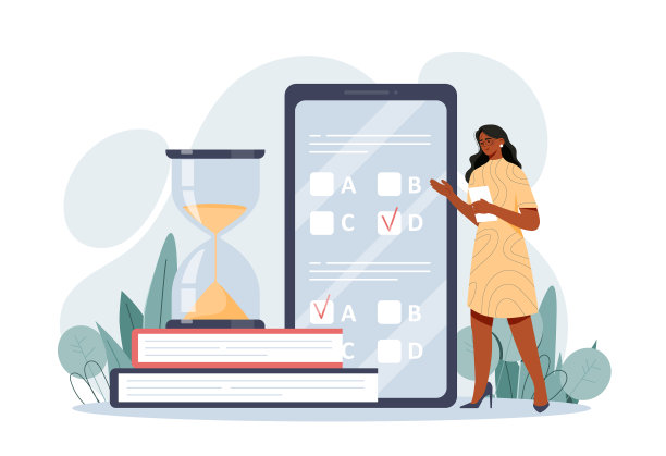 女孩正在测试图片下载