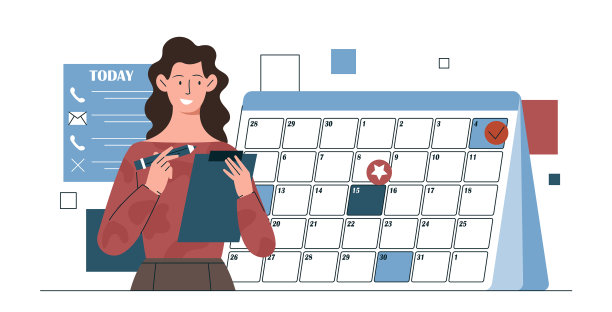 在日历中组织工作图片下载