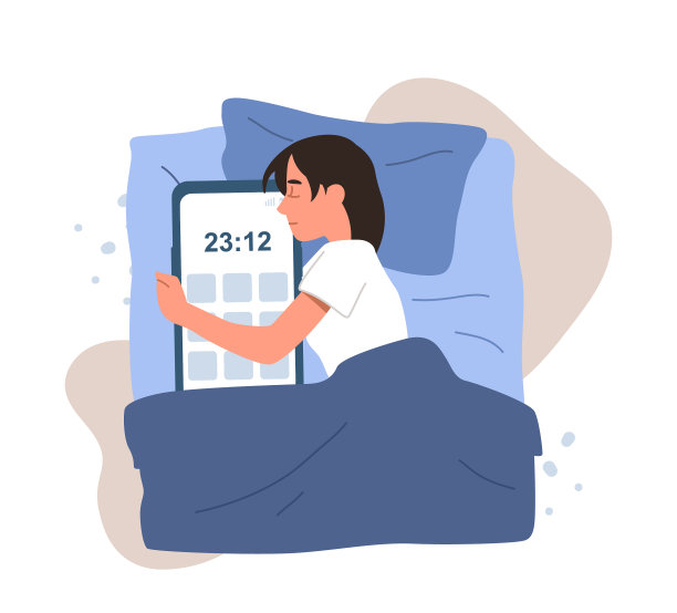 女孩拥抱智能手机图片下载