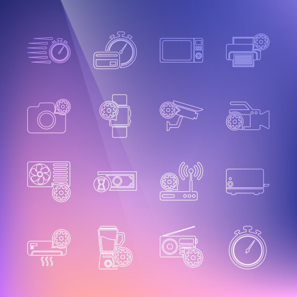 设置线秒表烤面包机摄像机设置图片下载