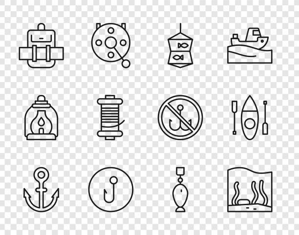 用鱼设置线锚水族渔网图片下载