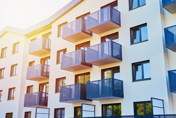 欧洲现代建筑的立面图片下载