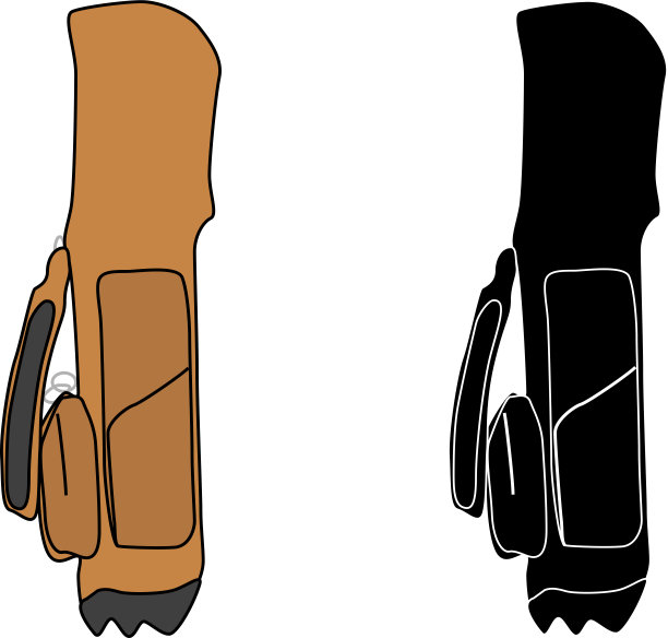 高尔夫球袋插画材料图片下载