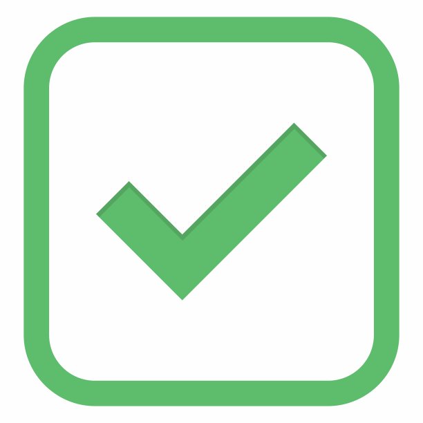 打勾，打勾，接受，批准，是，正确，Ok，正确的选择，任务完成，投票。-矢量标记符号在绿色。孤立的图标。图片下载