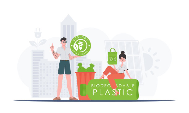 生态理念，关爱环境。生态人。时尚趋势矢量插图。图片下载