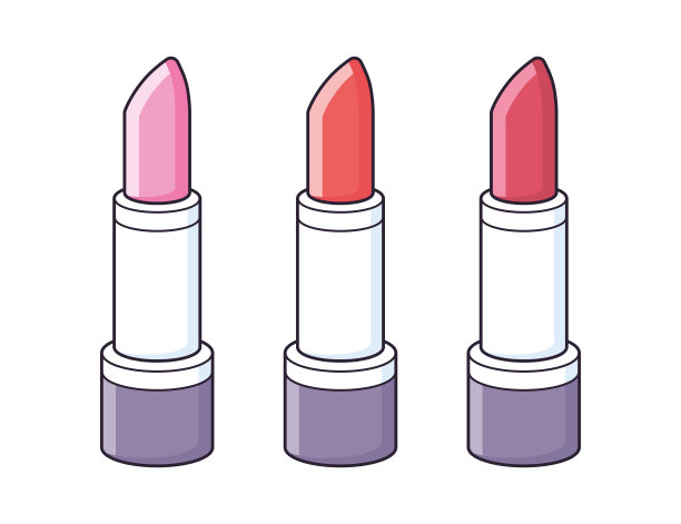 口红孤立的组图片下载