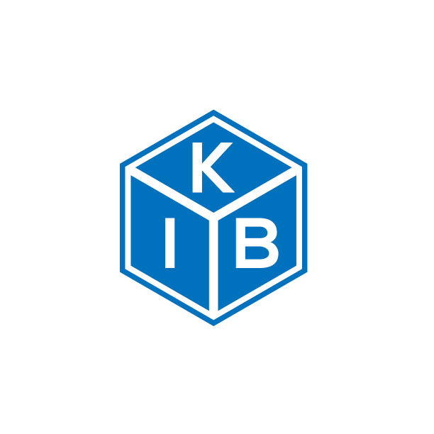 黑色背景上的KIB字母标志设计图片下载