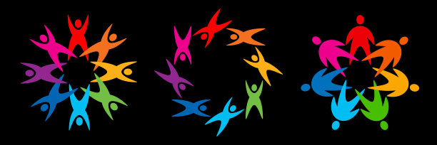 套圈人徽标志愿者徽记图片下载