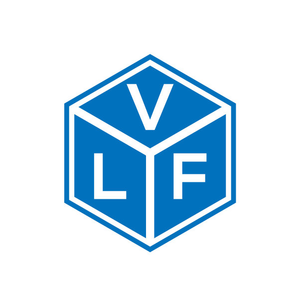 在黑色背景上的VLF字母标志设计图片下载