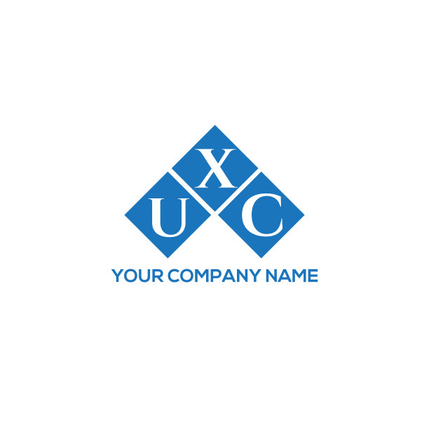 黑色背景上的XUC字母标志设计图片下载