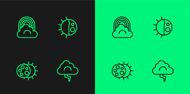 集线云和闪电日蚀图片下载