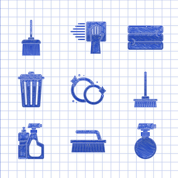 设置洗碗刷用于清洁拖把图片下载