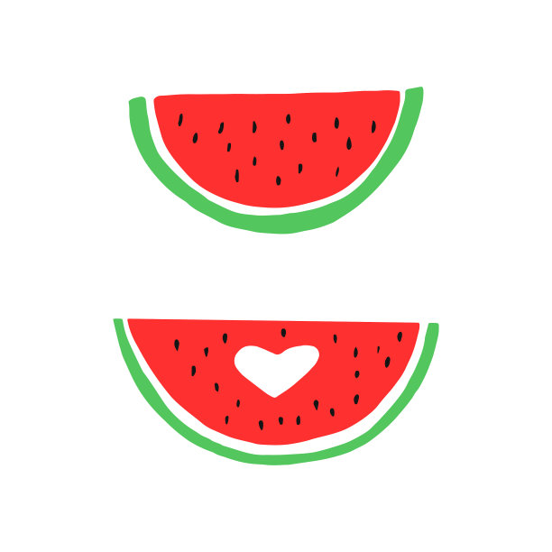 西瓜片设置手绘极简主义图标图片下载