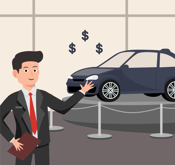 平面设计的汽车经销商展厅图片下载