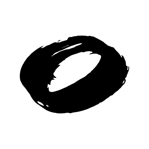 Grunge圆形刷黑色描渍图片下载