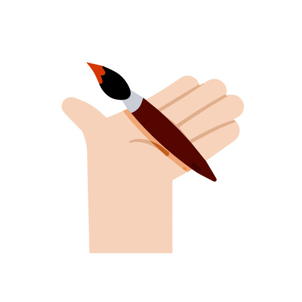 手握画笔图片下载