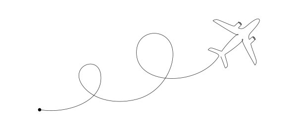 一个连续的直线画飞行的飞机图片下载