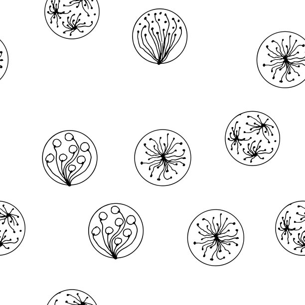 一组抽象的圆形图形元素图片下载