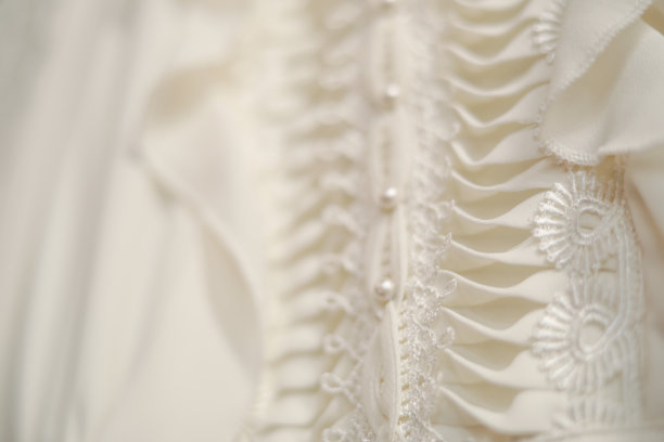 纺织品，刺绣白色织物图片下载