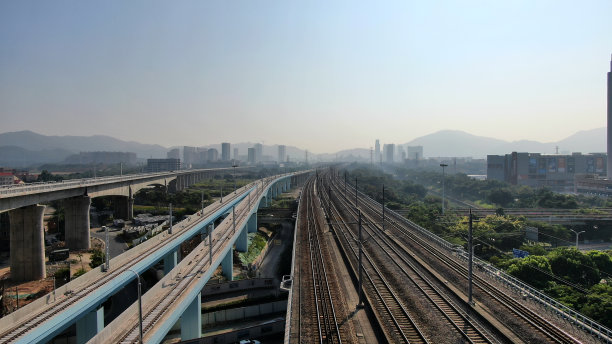 城际交通线，高铁轨道图片下载