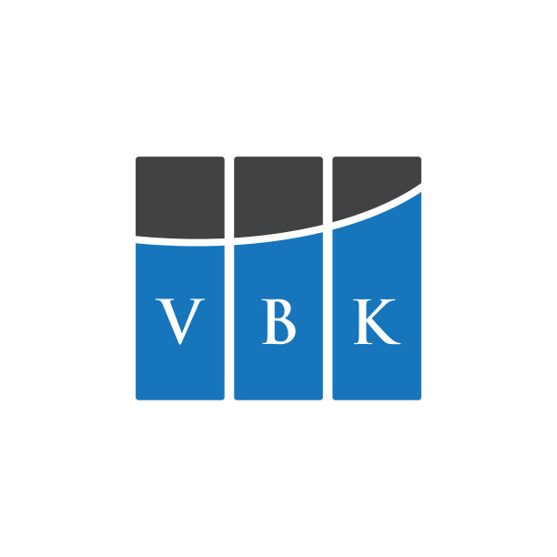 白色背景上的VBK字母标志设计图片下载
