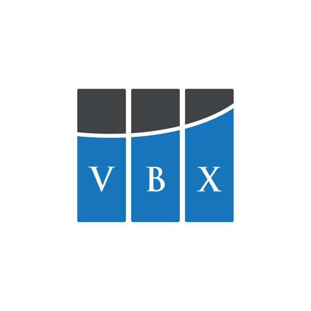 白色背景上的VBX字母标志设计图片下载