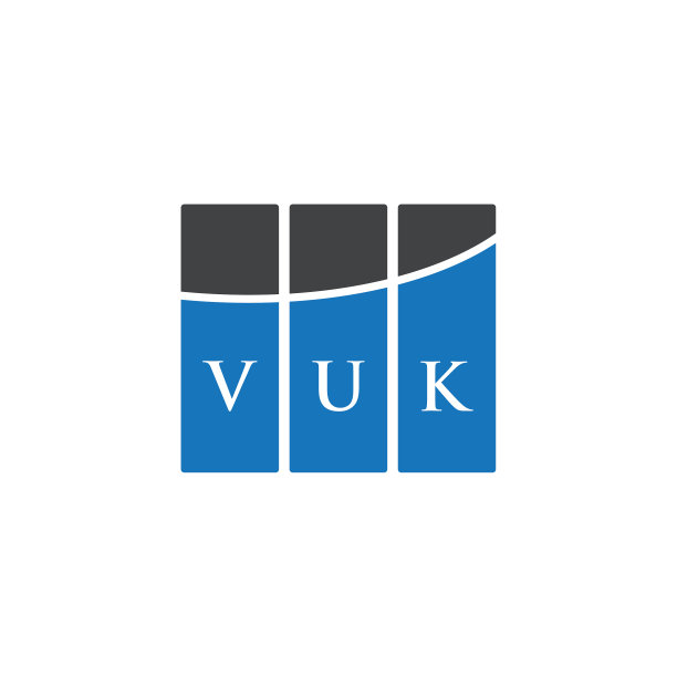 白色背景上的VUK字母标志设计图片下载