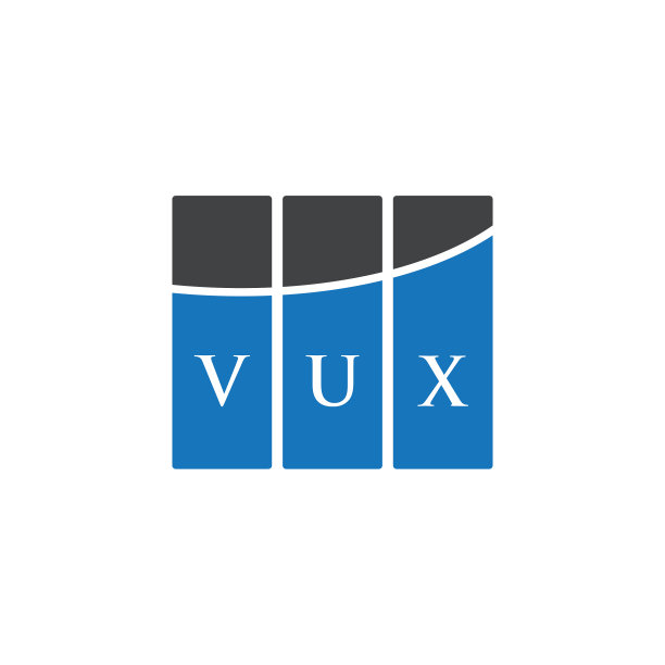 白色背景上的VUX字母标志设计图片下载