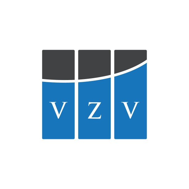 白色背景上的VZV字母标志设计图片下载