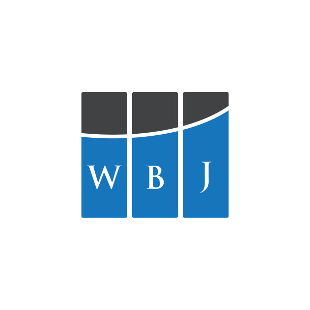 白色背景上的WBJ字母标志设计图片下载