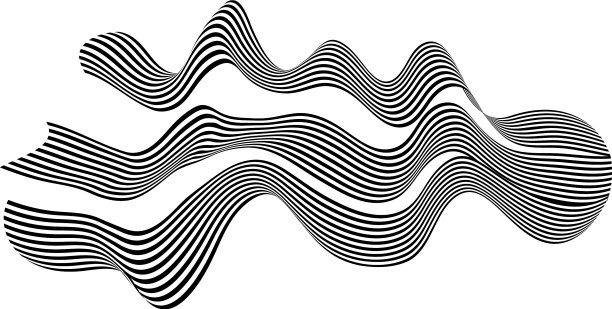 抽象黑白条纹液化波线图片下载